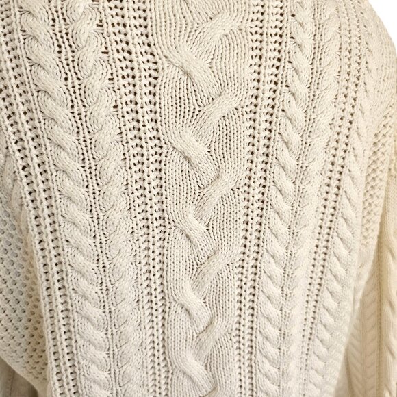 Part Two White Cable Knit Sweater Sz S - Picture 4 of 11